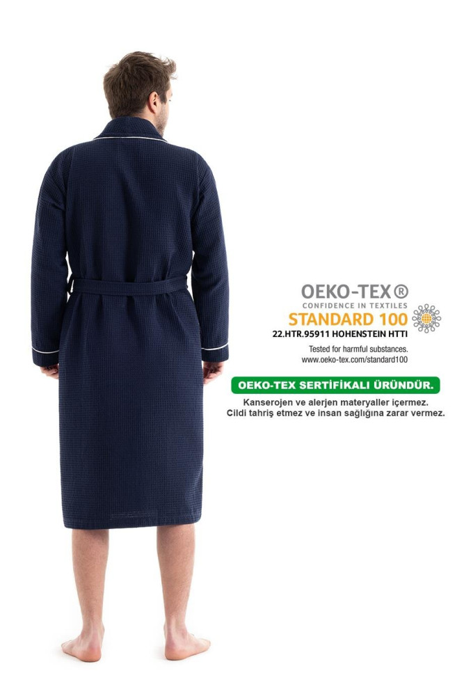 Unisex Soho Pike Bornoz - Lacivert görsel 4