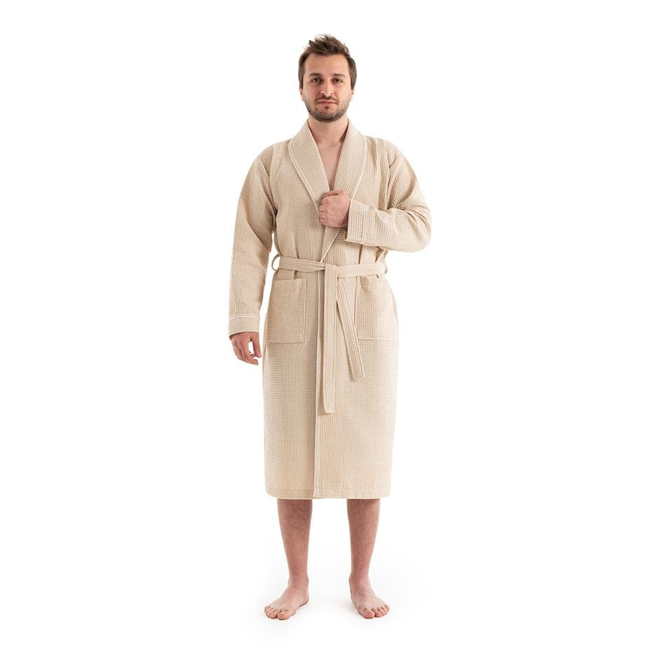 Unisex Soho Pike Bornoz - Bej görsel 4