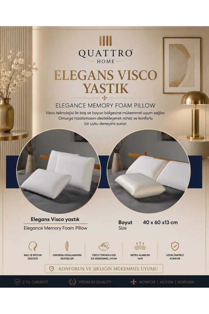 Elegans Visco Yastık 40 × 60 × 13 cm
