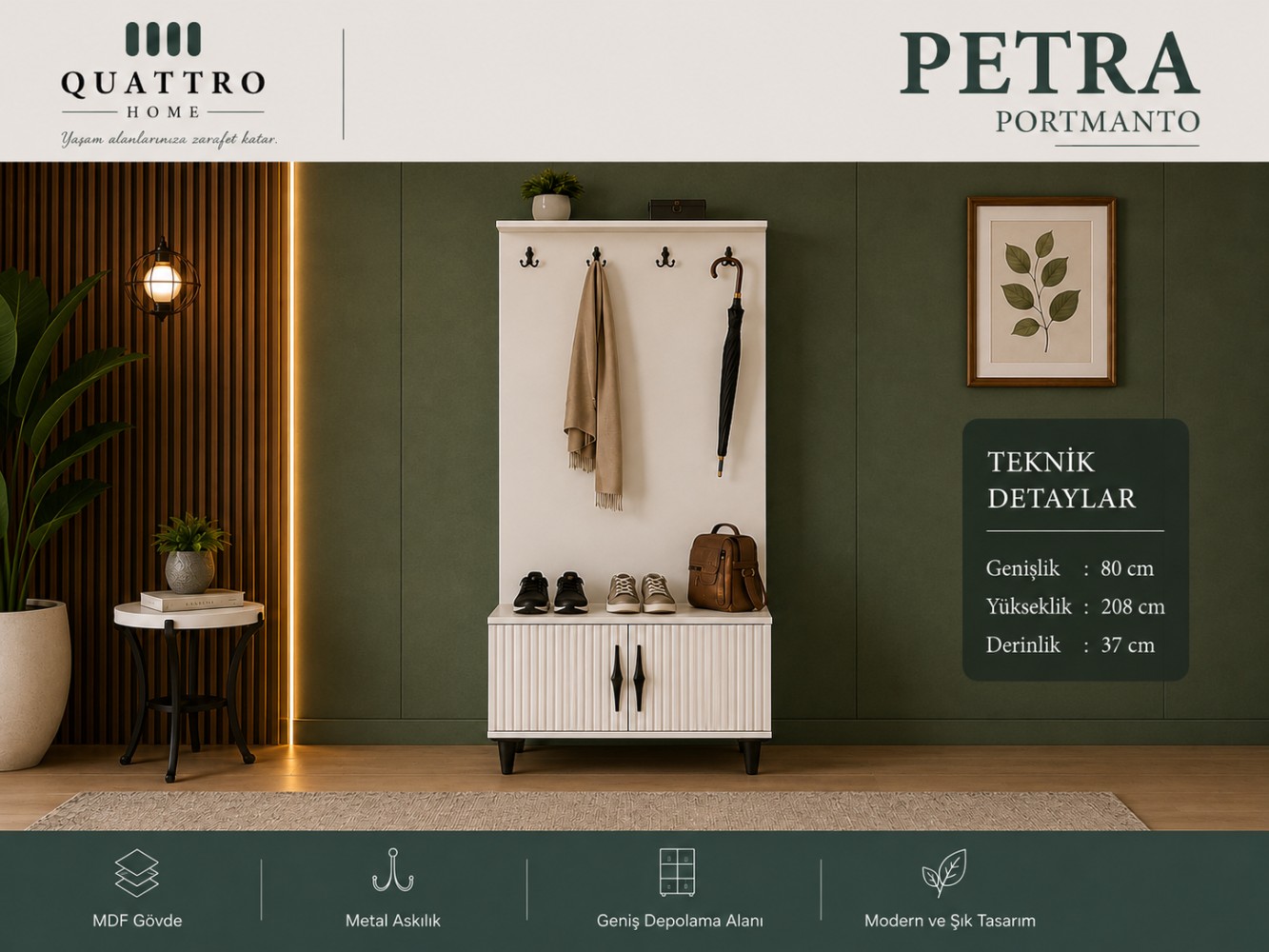 Petra 2'li Portmanto