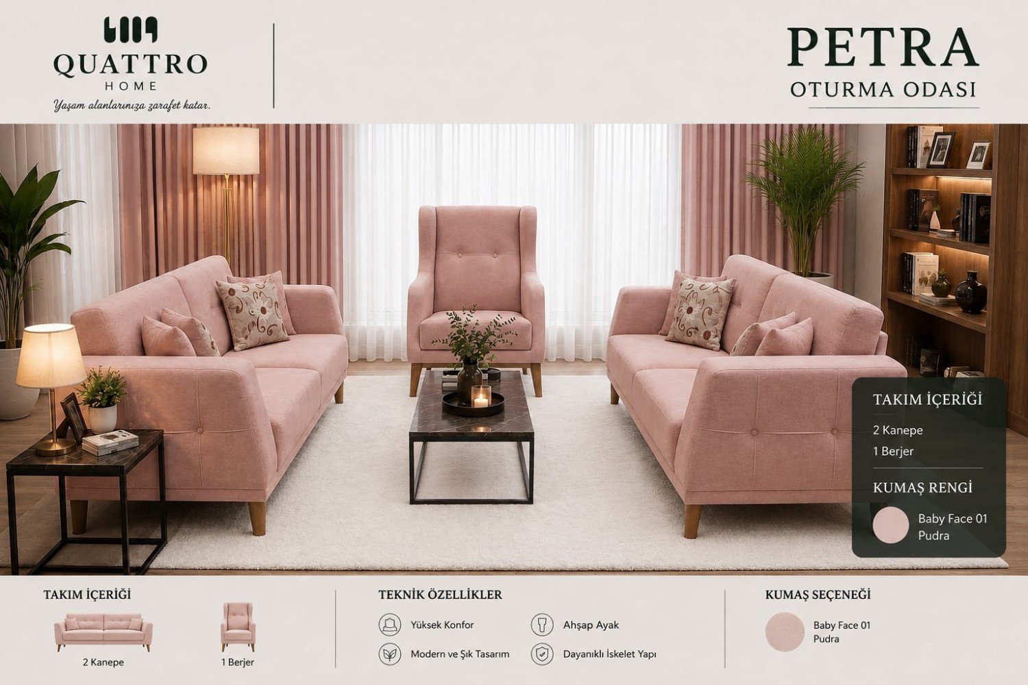 Petra Oturma Odası Takımı