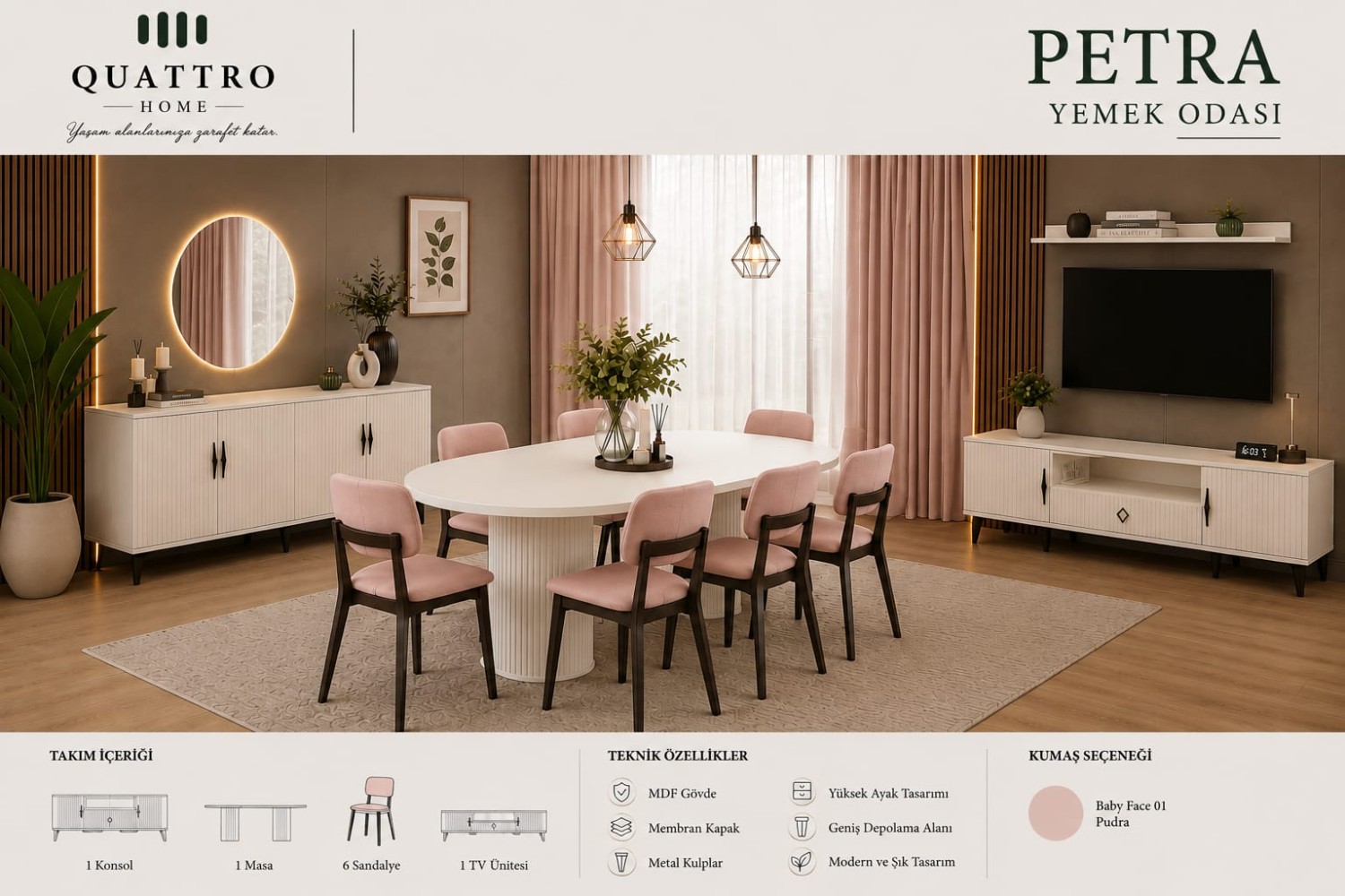 Petra Yemek Odası Takımı