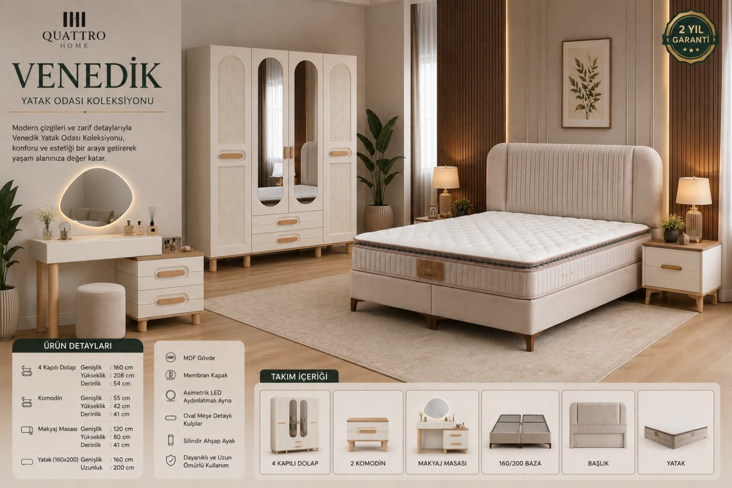 Venedik Yatak Odası Takımı
