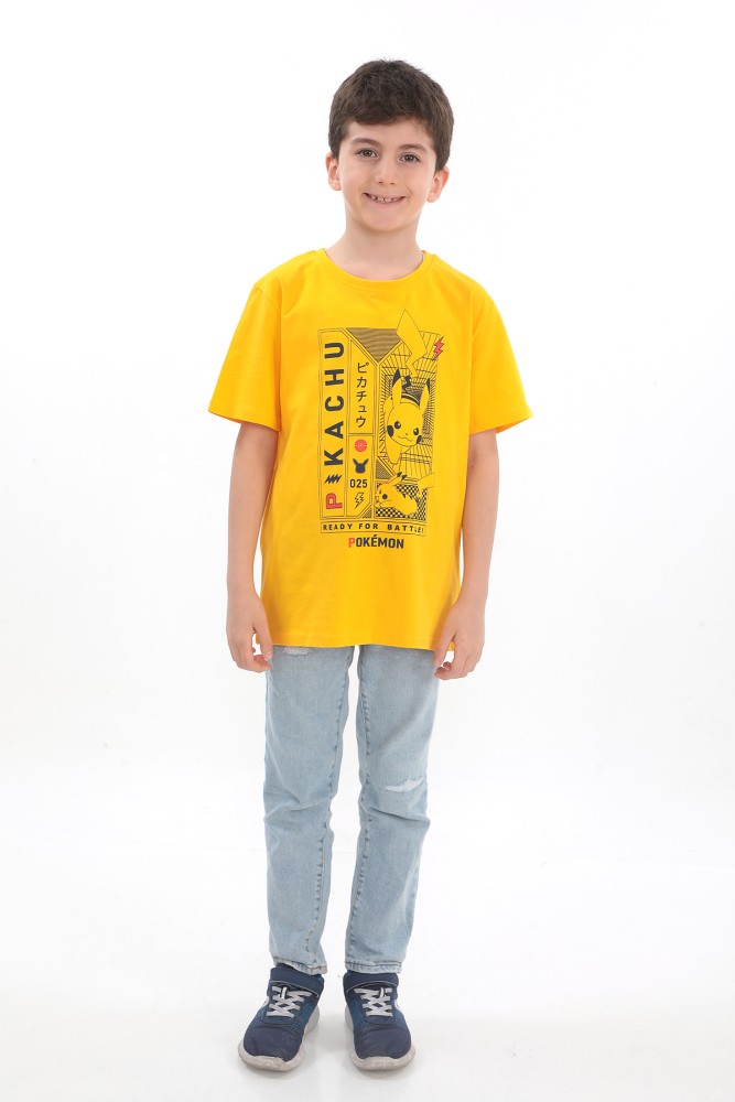 ORİJİNAL POKEMON PIKACHU ERKEK ÇOCUK TSHIRT-79765-SARI görsel 3