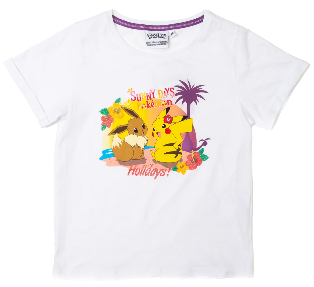 ORİJİNAL POKEMON PIKACHU SİMLİ BASKILI PAMUK COCUK T-SHIRT- 54938-BEYAZ görsel 4