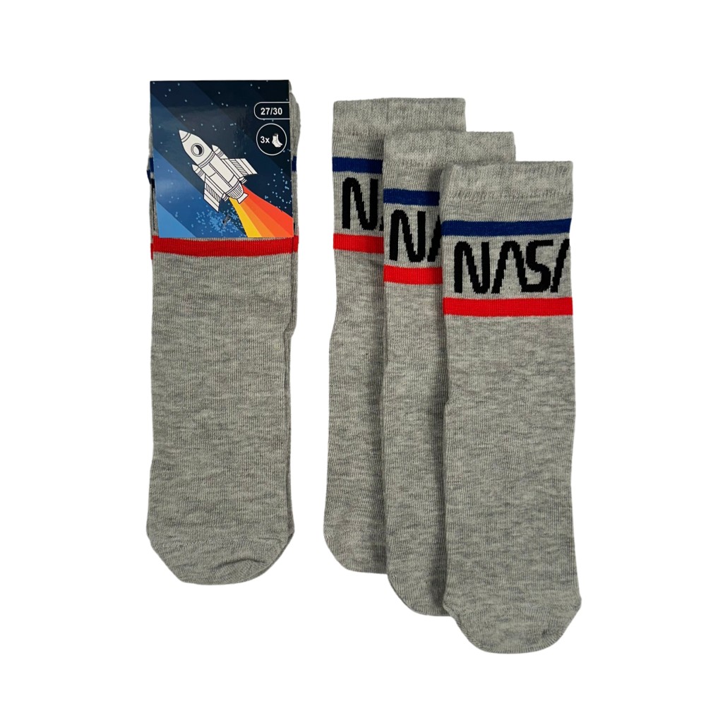 ORİJİNAL LİSANSLI NASA ERKEK ÇOCUK ÇORAP ÜÇLÜ SET NS12