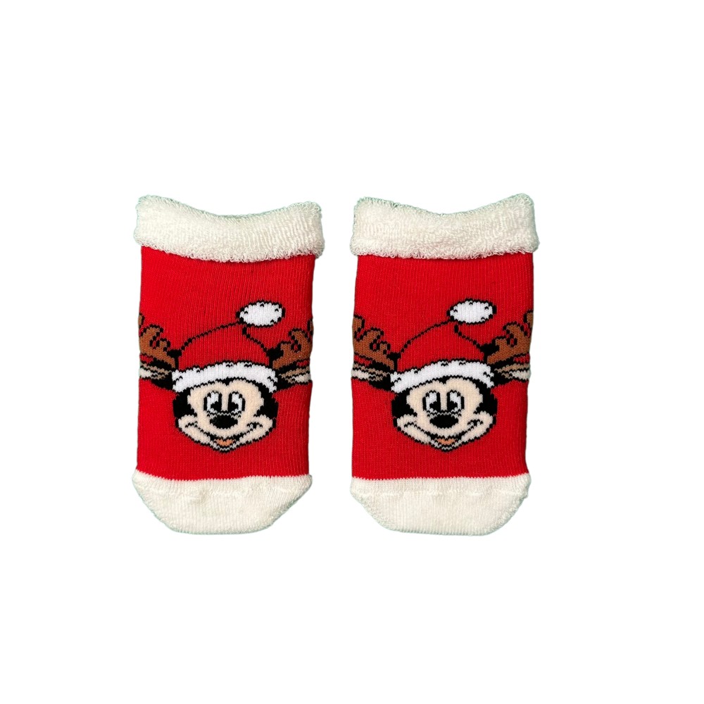 ORİJİNAL LİSANSLI DISNEY MICKEY MOUSE KIRMIZI BEBEK ÇORAP TEK M001 görsel 3