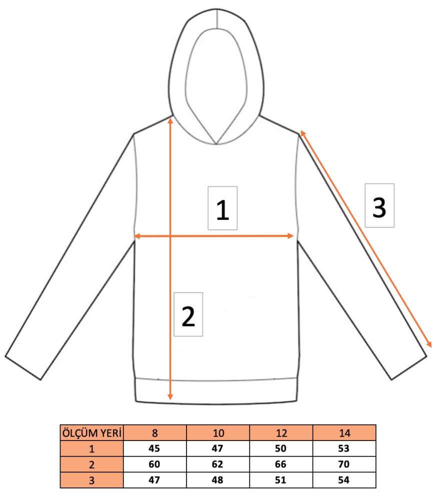 Erkek Çocuk Siyah Kapüşonlu 3 iplik Şardonlu Polarlı Rahat Kesim Sweatshirt S402SYH görsel 2