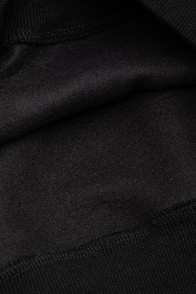 Erkek SİYAH Kapüşonlu Kanguru Cepli 3 iplik Şardonlu Polarlı Sweatshirt S-204 görsel 2