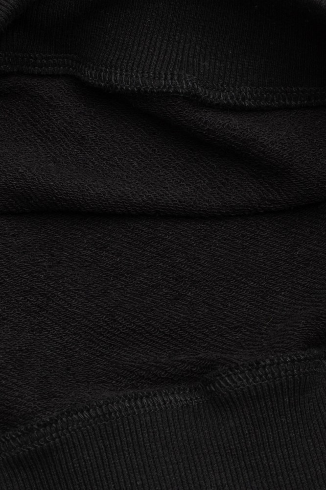 Erkek SİYAH Bisiklet Yaka 3 iplik Şardonsuz Polarsız Sweatshirt S-205 görsel 4