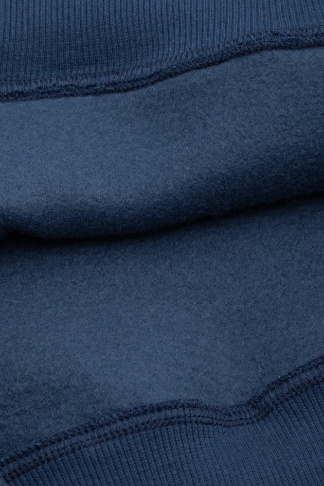 Erkek LACİVERT Kapüşonlu Kanguru Cepli 3 iplik Şardonlu Polarlı Sweatshirt S-204 görsel 2
