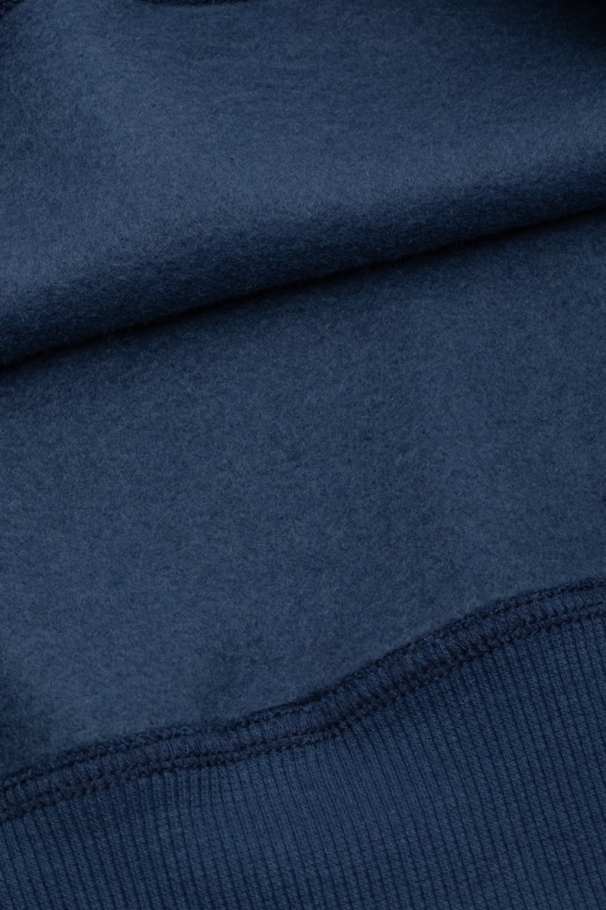 Kadın Lacivert Kapüşonlu 3 iplik Şardonlu Polarlı Reglan Kol Sweatshirt S-103 görsel 2