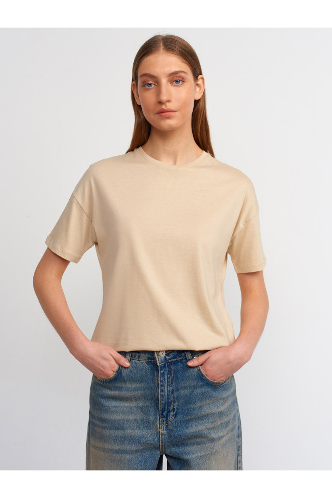 3683 Basic T-Shirt-a.bej
