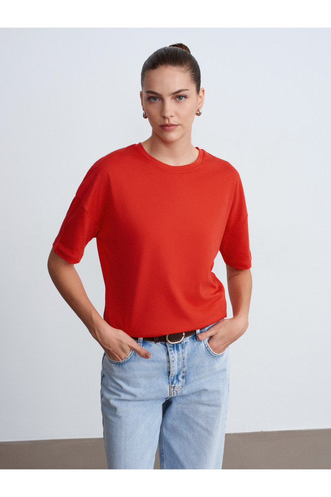 3683 Basic T-Shirt-Kırmızı