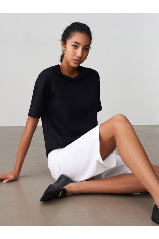 3683 Basic T-Shirt-Siyah görsel 4