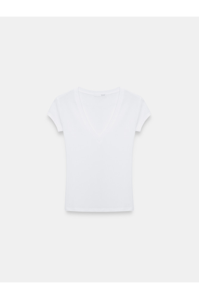 32799 V Yaka Top-Beyaz görsel 5