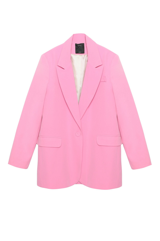 Quzu Blazer Ceket Pembe görsel 2