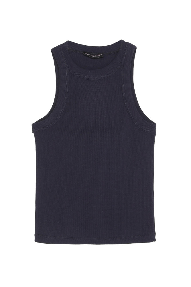 Halter Yaka Basic Fitilli Atlet Lacivert görsel 2