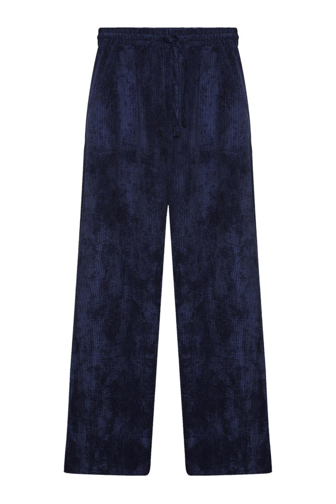 Quzu Beli Lastikli Pantolon Lacivert