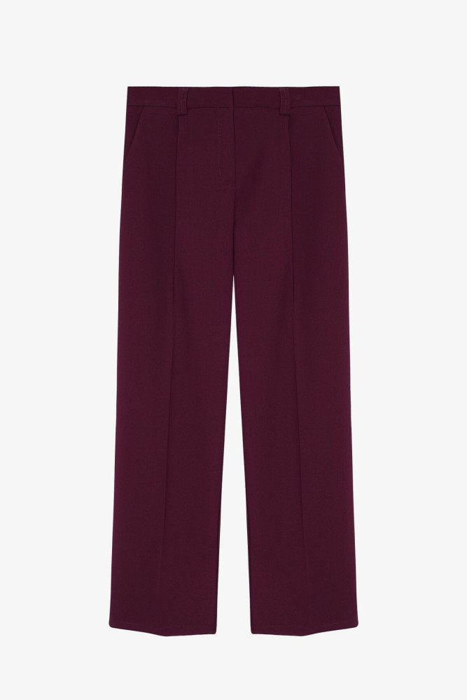 Quzu Kadin Mor Havuç Pantolon Pantolon 26KPNT00911-Mürdüm görsel 2
