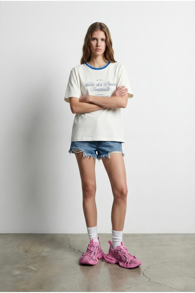 Kadın T-shirt TSH01843 Ekru görsel 2