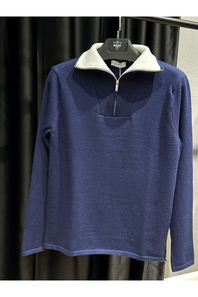 5231 MANCHE FERMUARLI TRİKO SWEAT görsel 3