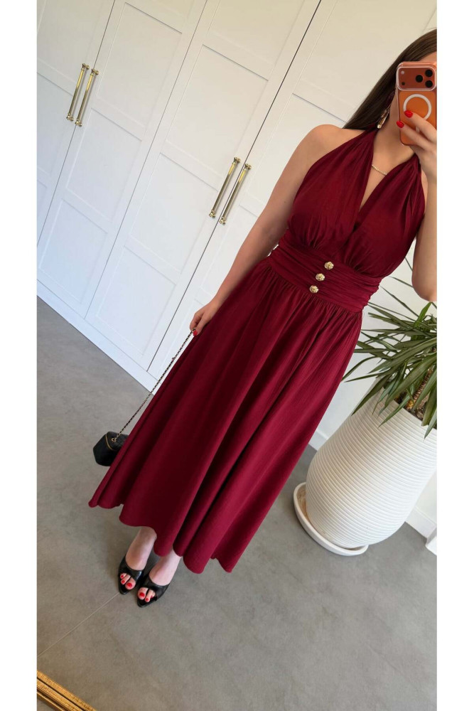 Elena Elbise Bordo görsel 3
