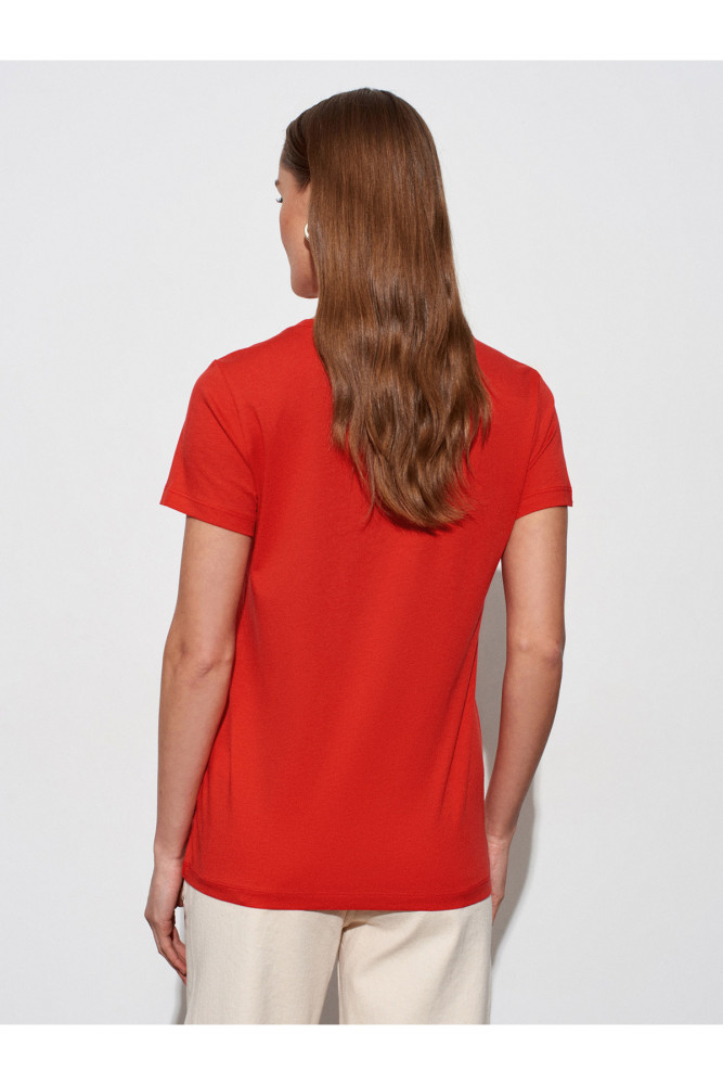 32852 Basic T-Shirt-Kırmızı görsel 2