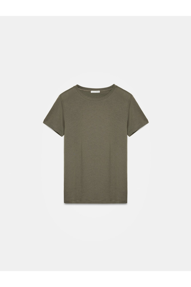 32852 Basic T-Shirt-Haki görsel 5