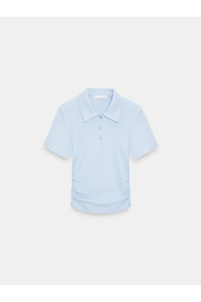 32614 Polo Yaka Top-Açık Mavi görsel 5