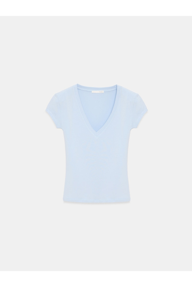 32799 V Yaka Top-Açık Mavi görsel 5