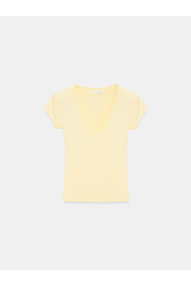 32799 V Yaka Top-Açık Sarı görsel 5