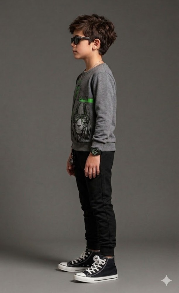 Erkek Çocuk Antrasit Sweatshirt görsel 2