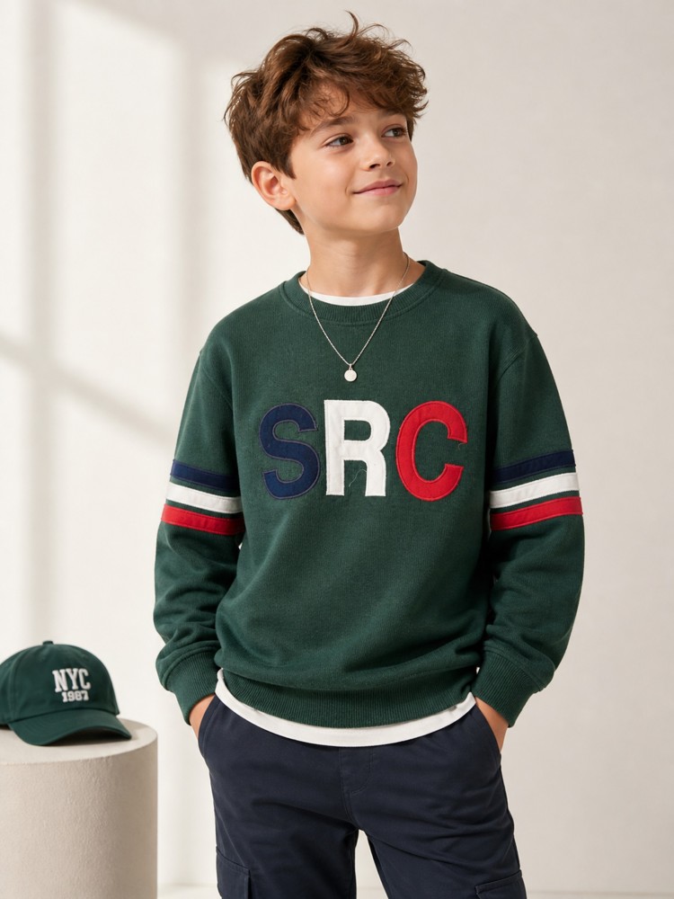 Erkek Çocuk Haki Sweatshirt