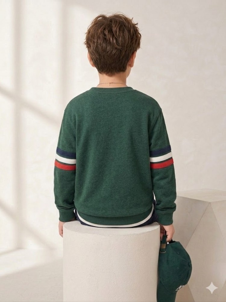 Erkek Çocuk Haki Sweatshirt görsel 4