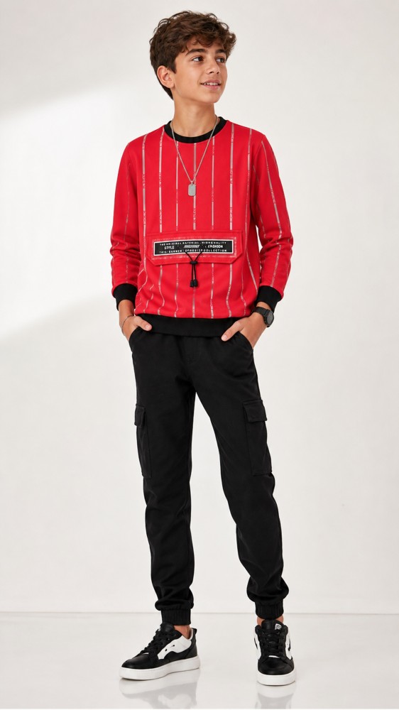 Erkek Çocuk Kırmızı Sweatshirt