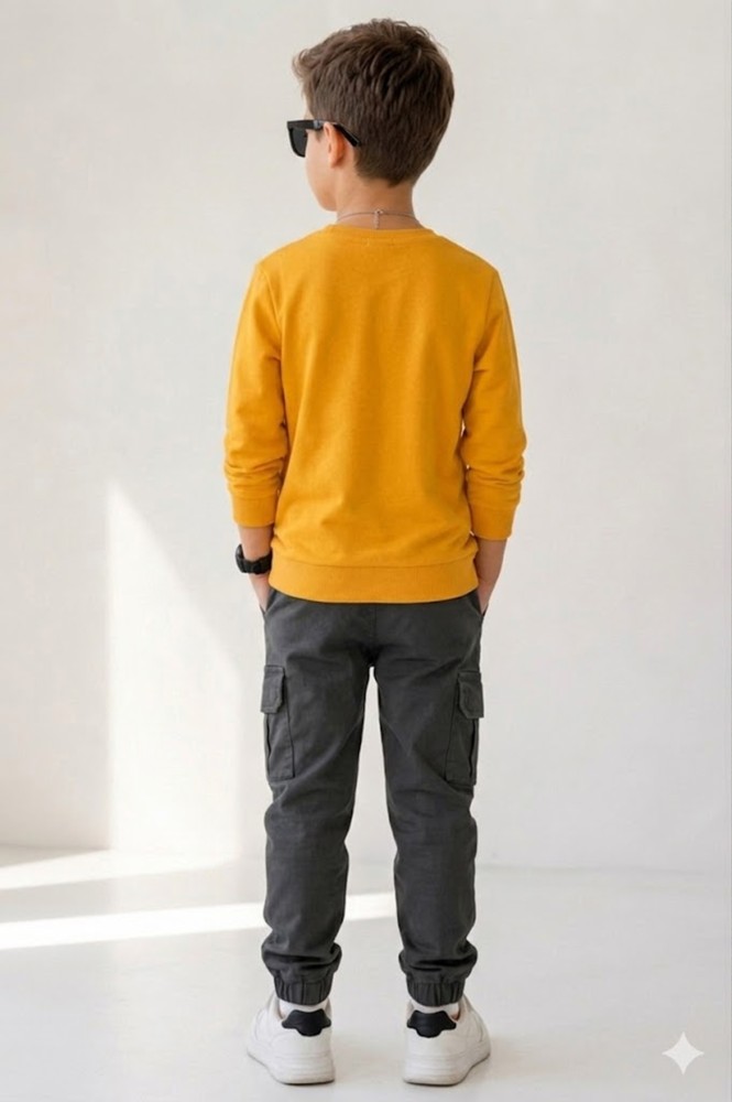 Erkek Çocuk Sarı Sweatshirt görsel 4