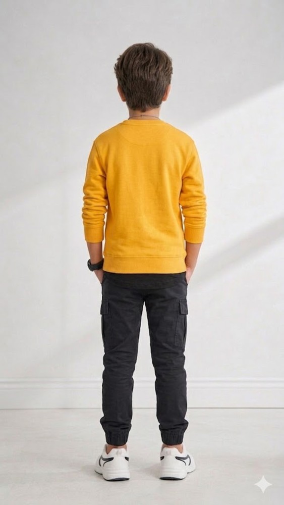 Erkek Çocuk Sarı Sweatshirt görsel 4