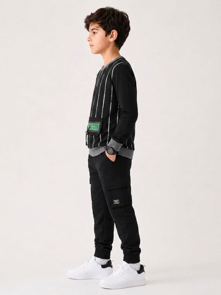 Erkek Çocuk Siyah Sweatshirt görsel 3