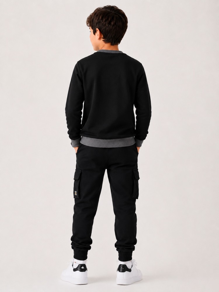 Erkek Çocuk Siyah Sweatshirt görsel 4