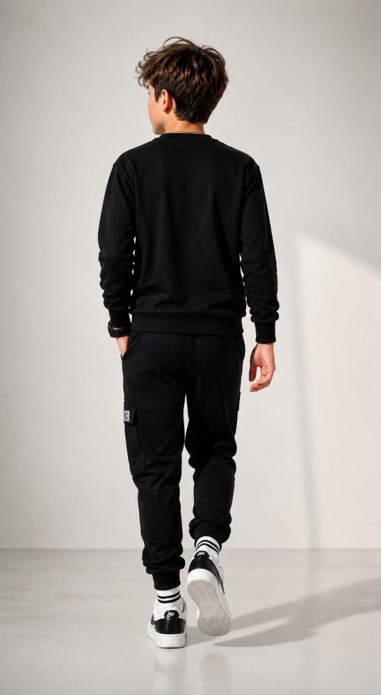 Erkek Çocuk Siyah Sweatshirt görsel 4