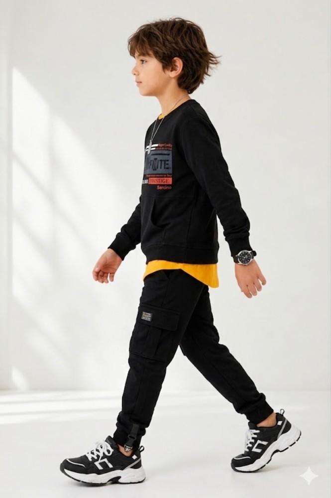 Erkek Çocuk Siyah Sweatshirt görsel 2