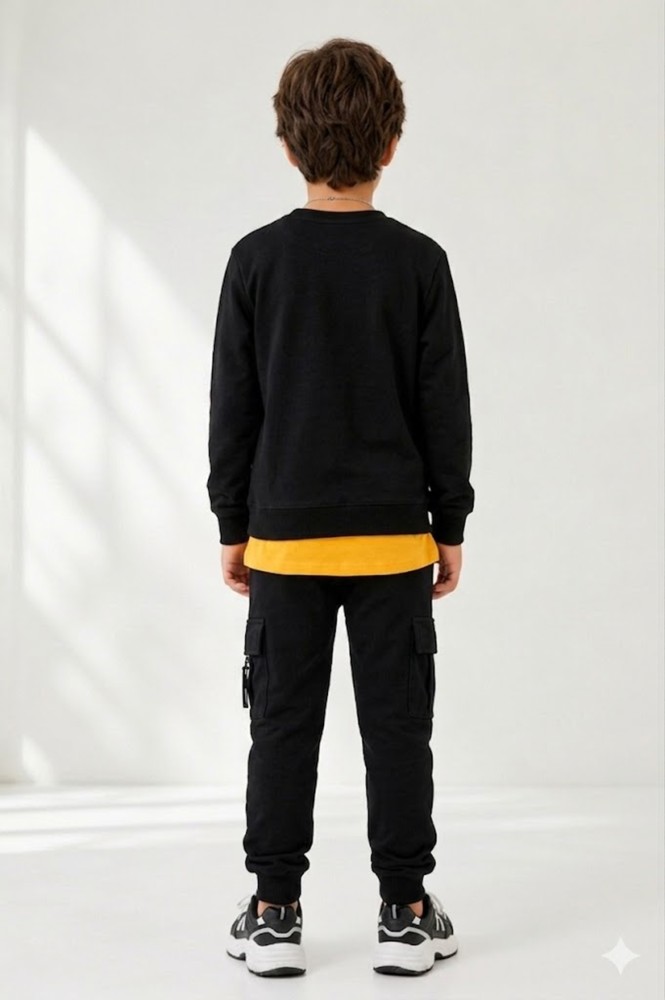 Erkek Çocuk Siyah Sweatshirt görsel 4
