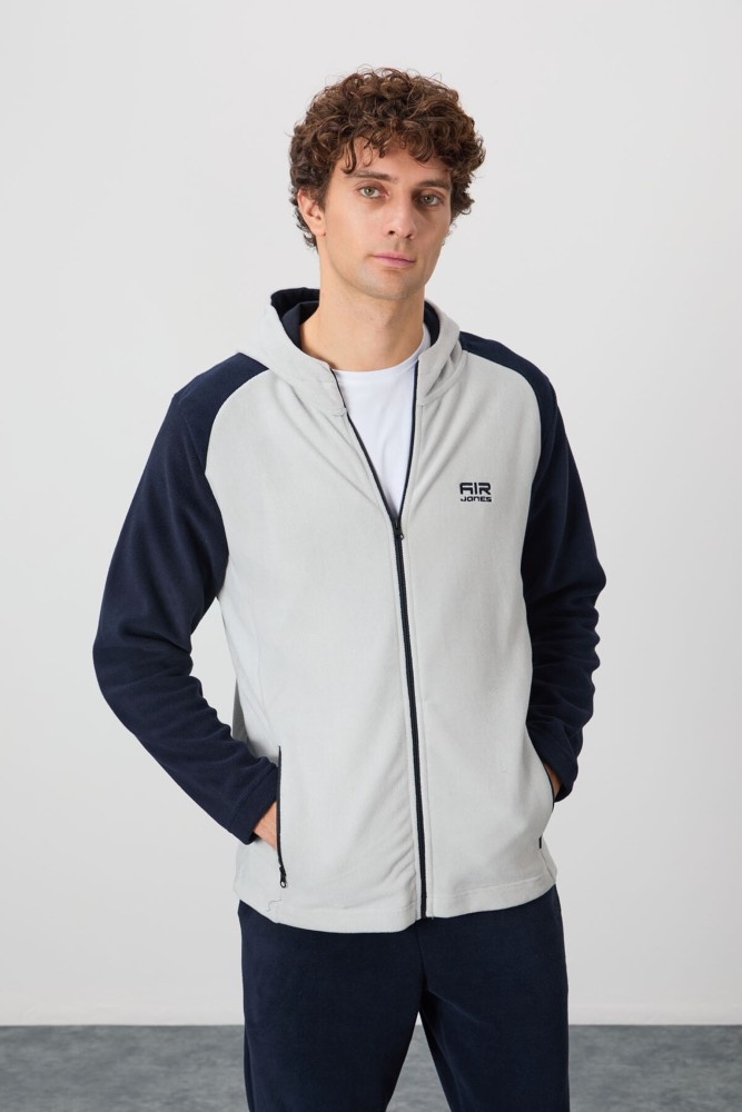 Erkek Gri Polar Sweatshirt görsel 3