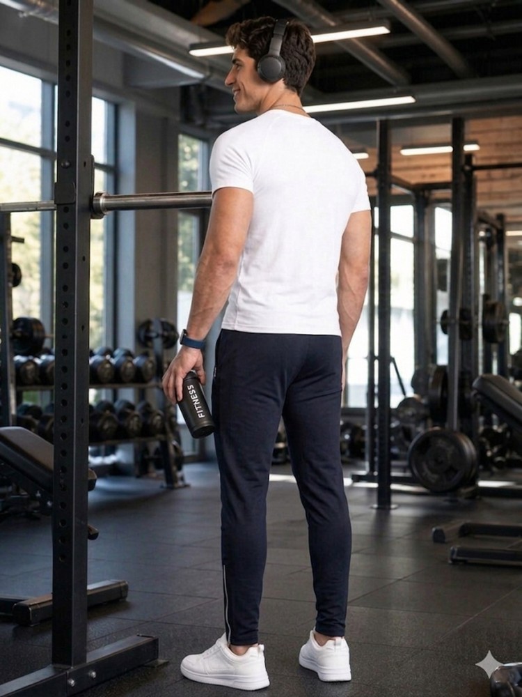 Erkek Koyu Lacivert Slimfit Eşofman Altı görsel 3