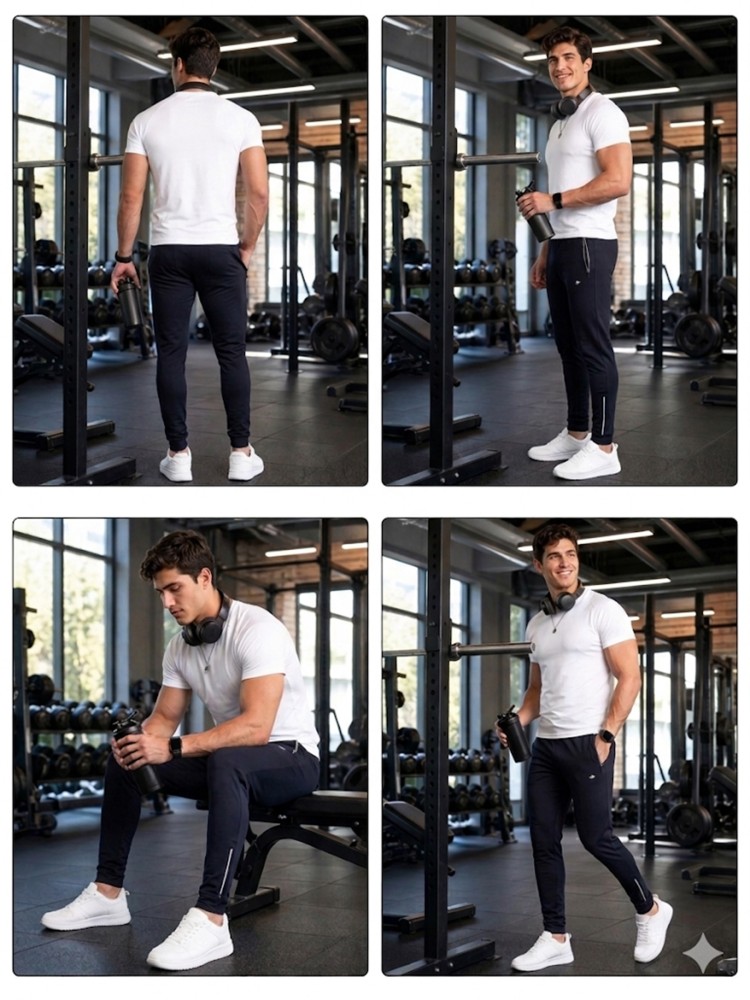 Erkek Koyu Lacivert Slimfit Eşofman Altı görsel 4