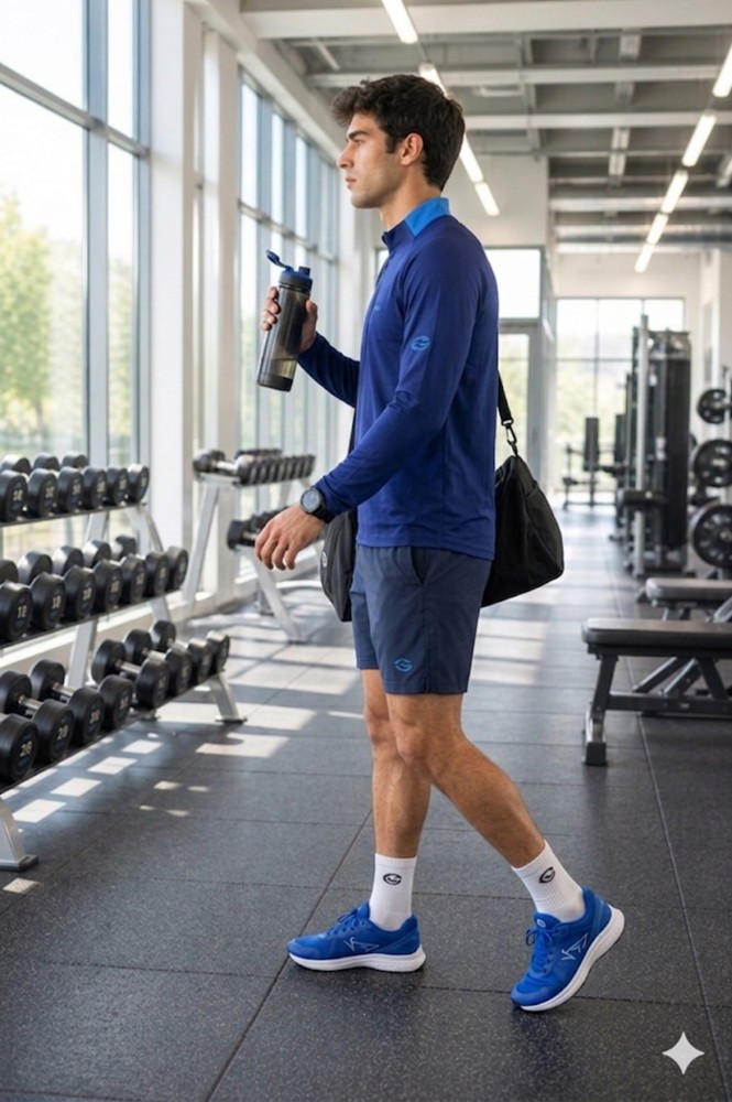 Erkek Lacivert Antrenman Sweatshirt görsel 2