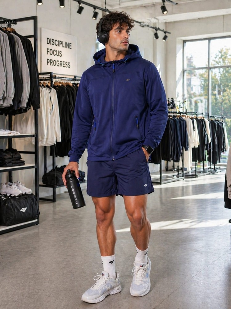 Erkek Lacivert Kapşonlu Sweatshirt