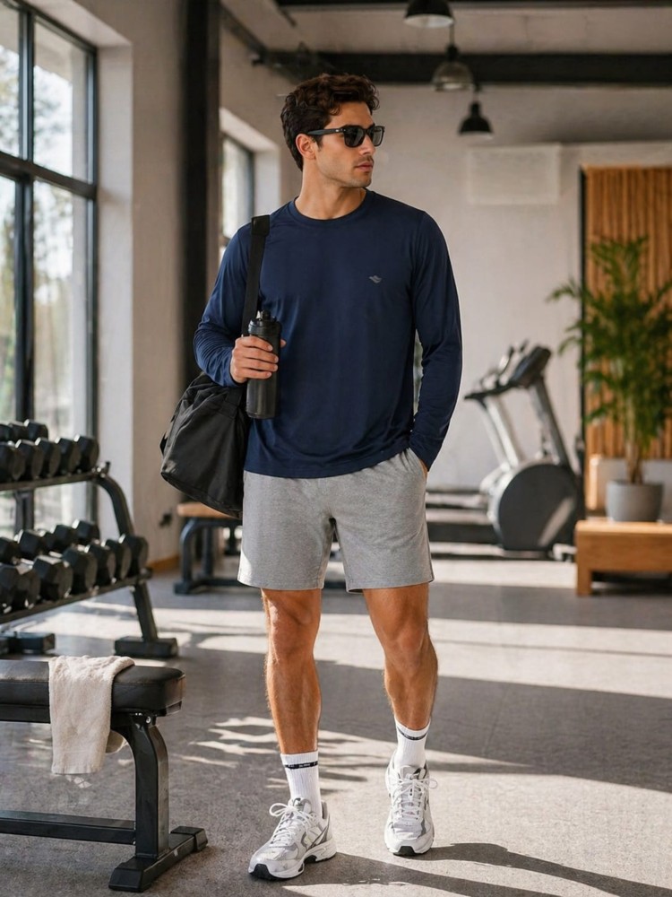 Erkek Lacivert Spor Sweatshirt