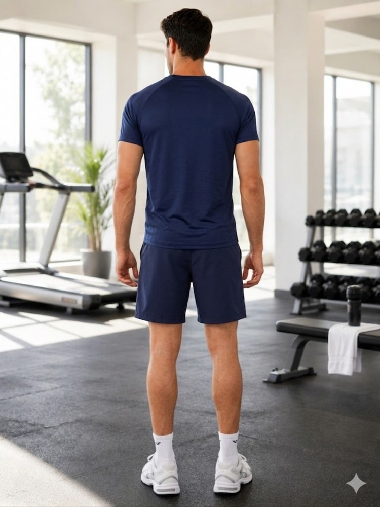 Erkek Lacivert Spor Şort görsel 4